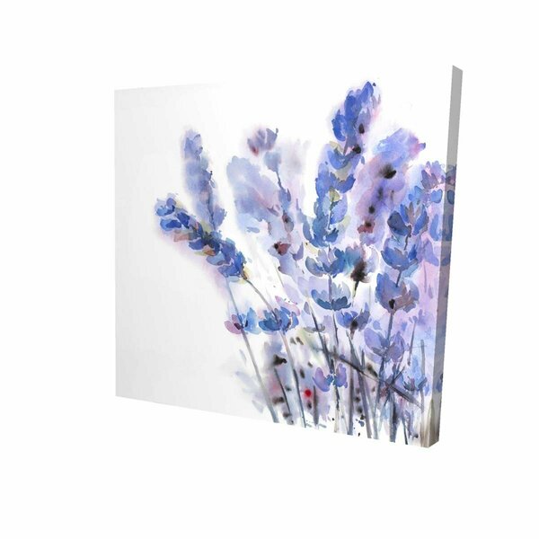 Fondo 16 x 16 in. Watercolor Lavender Flowers-Print on Canvas FO2792293